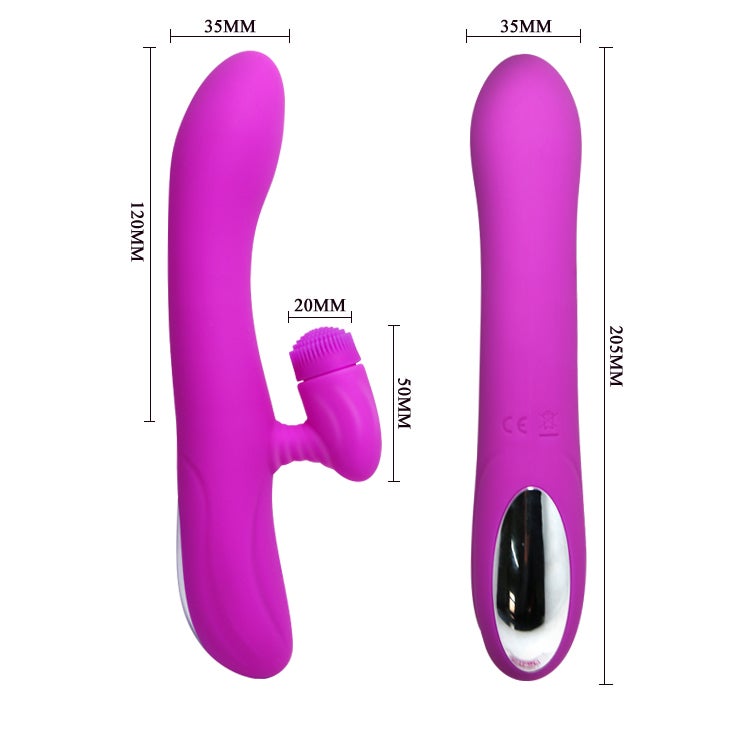 Pretty Love Derrick  vibraattori py&ouml;riv&auml;ll&auml; klitoriskiihottimella